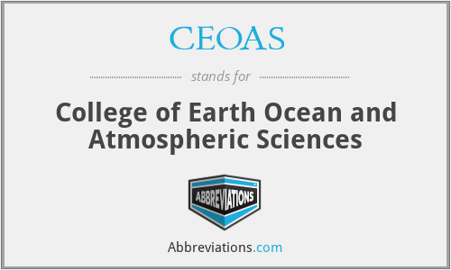 CEOAS - College of Earth Ocean and Atmospheric Sciences