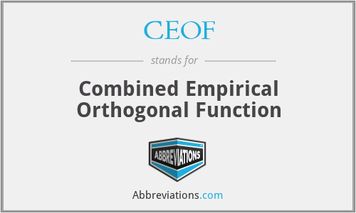 CEOF - Combined Empirical Orthogonal Function