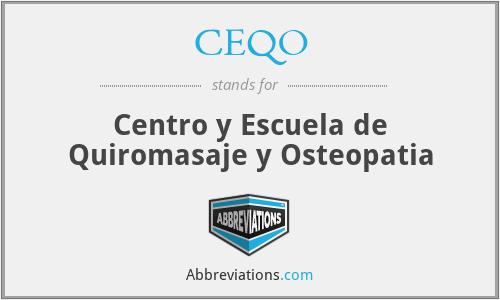 CEQO - Centro y Escuela de Quiromasaje y Osteopatia