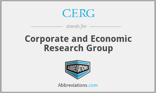 CERG - Corporate and Economic Research Group