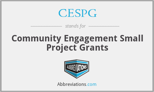 CESPG - Community Engagement Small Project Grants