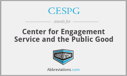 CESPG - Center for Engagement Service and the Public Good