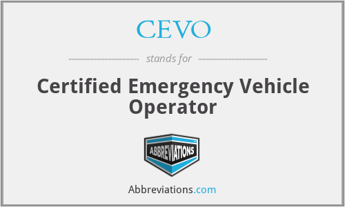 CEVO - Certified Emergency Vehicle Operator