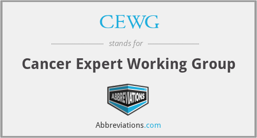 CEWG - Cancer Expert Working Group