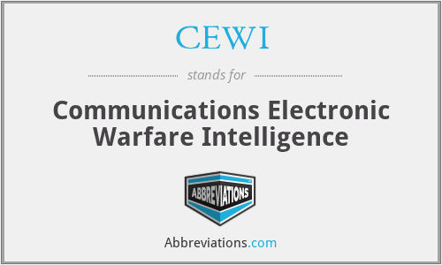 CEWI - Communications Electronic Warfare Intelligence