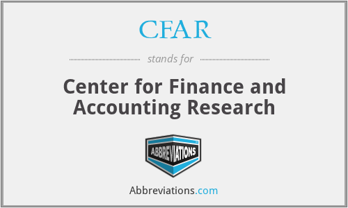 CFAR - Center for Finance and Accounting Research