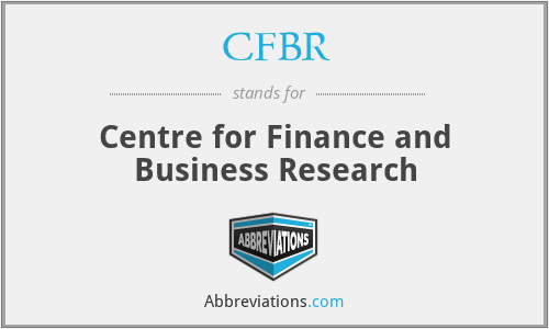 CFBR - Centre for Finance and Business Research
