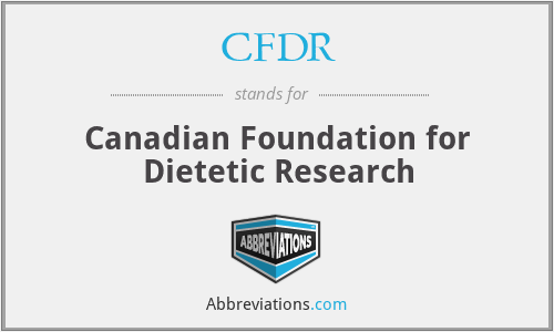 CFDR - Canadian Foundation for Dietetic Research