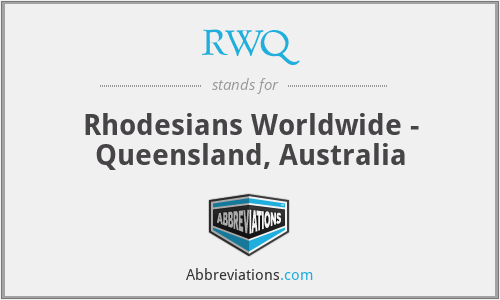 RWQ - Rhodesians Worldwide - Queensland, Australia