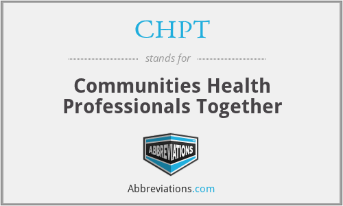 CHPT - Communities Health Professionals Together