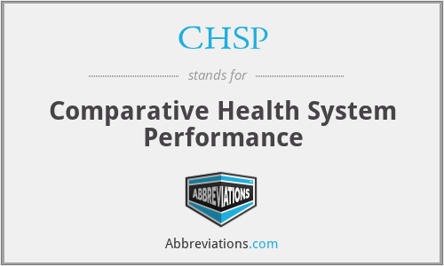 CHSP - Comparative Health System Performance