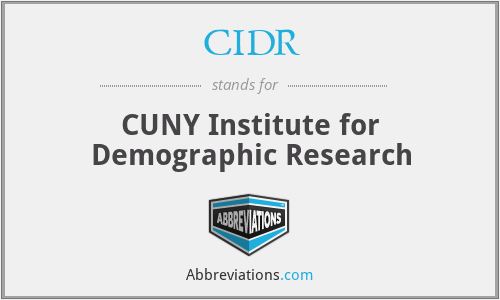 CIDR - CUNY Institute for Demographic Research