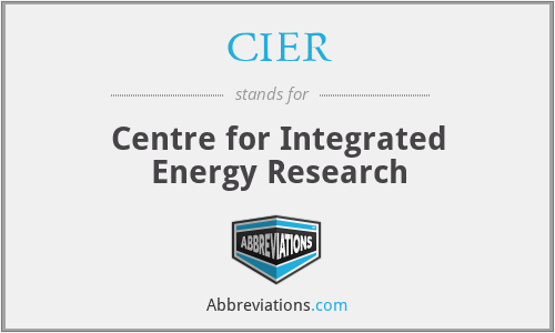CIER - Centre for Integrated Energy Research