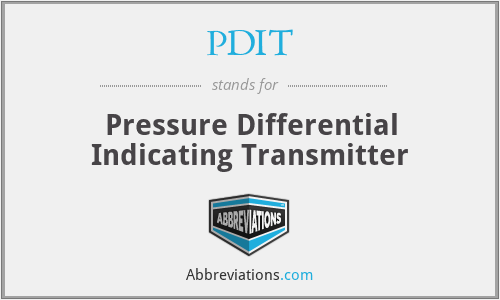 PDIT - Pressure Differential Indicating Transmitter