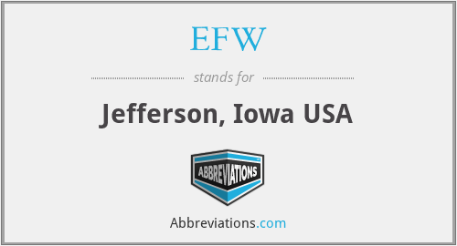 EFW - Jefferson, Iowa USA