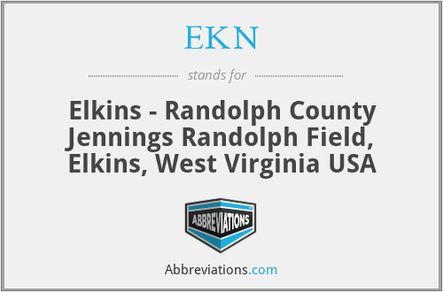 EKN - Elkins - Randolph County Jennings Randolph Field, Elkins, West Virginia USA