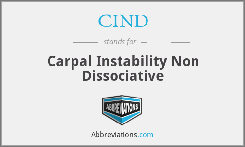 CIND - Carpal Instability Non Dissociative