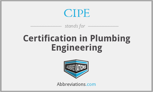 CIPE - Certification in Plumbing Engineering