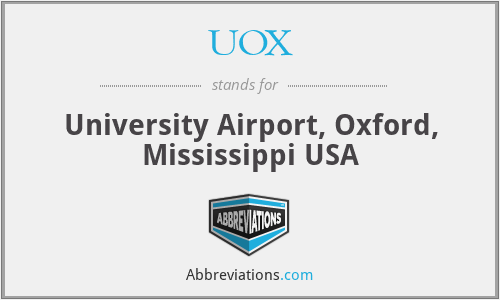 UOX - University Airport, Oxford, Mississippi USA