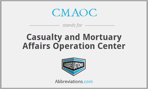 CMAOC - Casualty and Mortuary Affairs Operation Center