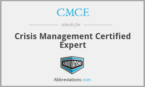 CMCE - Crisis Management Certified Expert