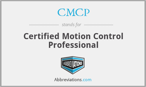 CMCP - Certified Motion Control Professional