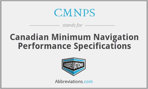 CMNPS - Canadian Minimum Navigation Performance Specifications