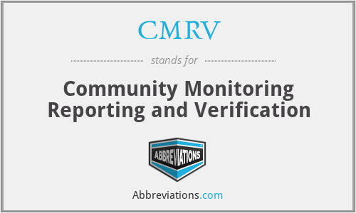 CMRV - Community Monitoring Reporting and Verification