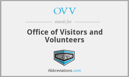 OVV - Office of Visitors and Volunteers