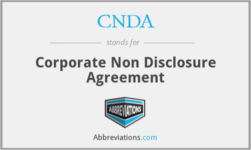 CNDA - Corporate Non Disclosure Agreement