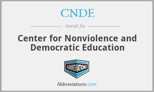 CNDE - Center for Nonviolence and Democratic Education