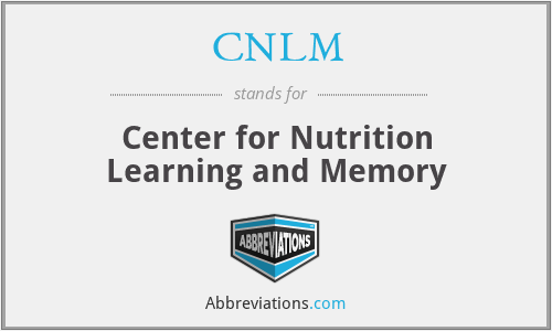 CNLM - Center for Nutrition Learning and Memory