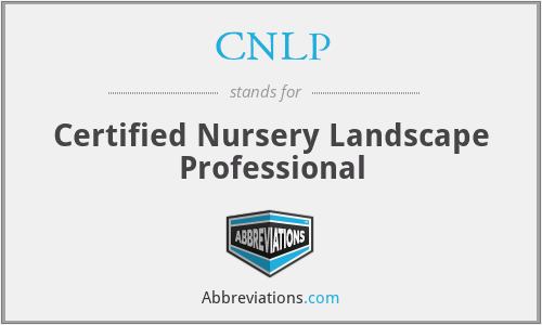 CNLP - Certified Nursery Landscape Professional