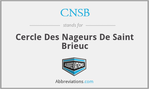 CNSB - Cercle Des Nageurs De Saint Brieuc