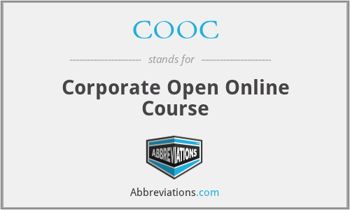 COOC - Corporate Open Online Course