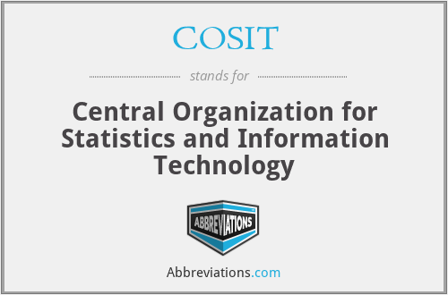 COSIT - Central Organization for Statistics and Information Technology