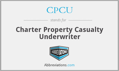 CPCU - Charter Property Casualty Underwriter