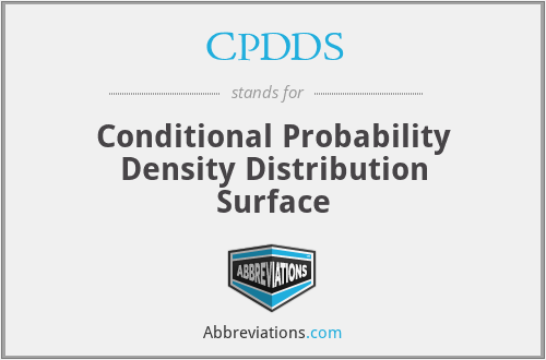CPDDS - Conditional Probability Density Distribution Surface