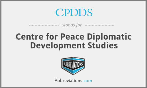 CPDDS - Centre for Peace Diplomatic Development Studies