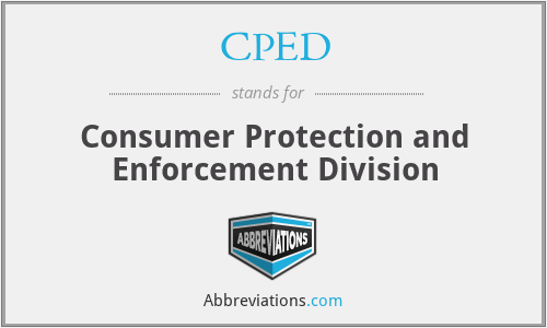 CPED - Consumer Protection and Enforcement Division