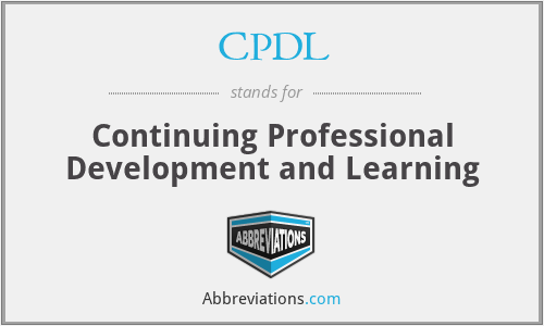 CPDL - Continuing Professional Development and Learning