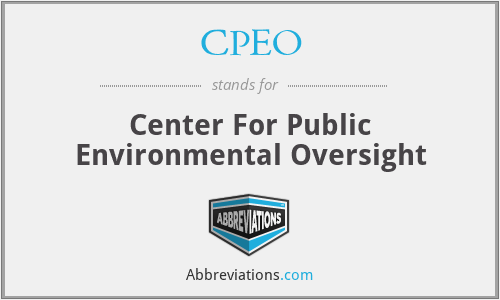 CPEO - Center For Public Environmental Oversight