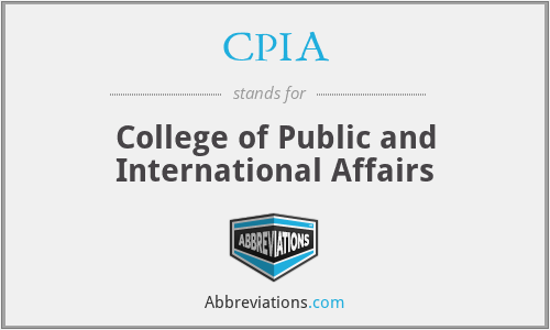 CPIA - College of Public and International Affairs