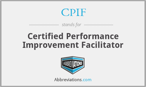 CPIF - Certified Performance Improvement Facilitator