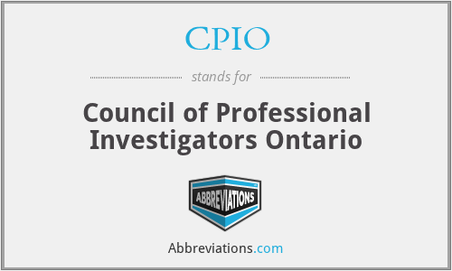 CPIO - Council of Professional Investigators Ontario