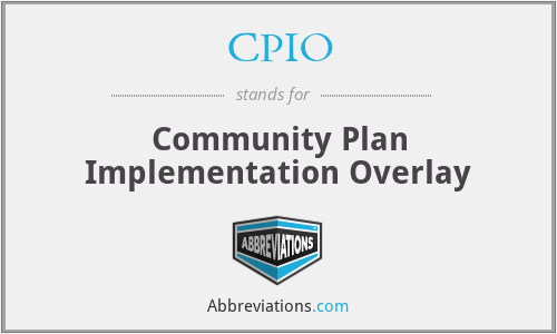 CPIO - Community Plan Implementation Overlay