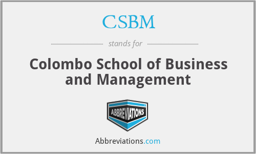 CSBM - Colombo School of Business and Management