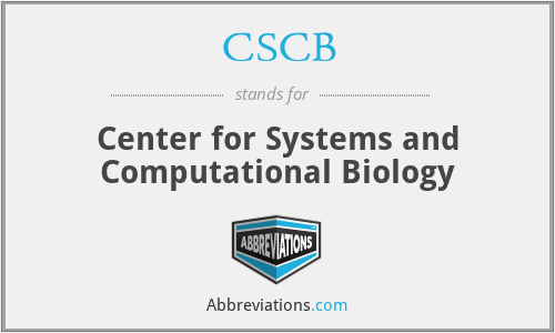 CSCB - Center for Systems and Computational Biology