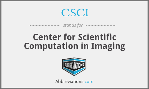 CSCI - Center for Scientific Computation in Imaging