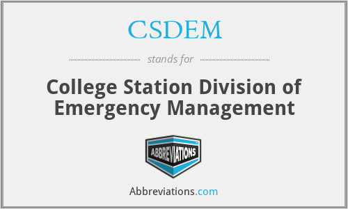 CSDEM - College Station Division of Emergency Management